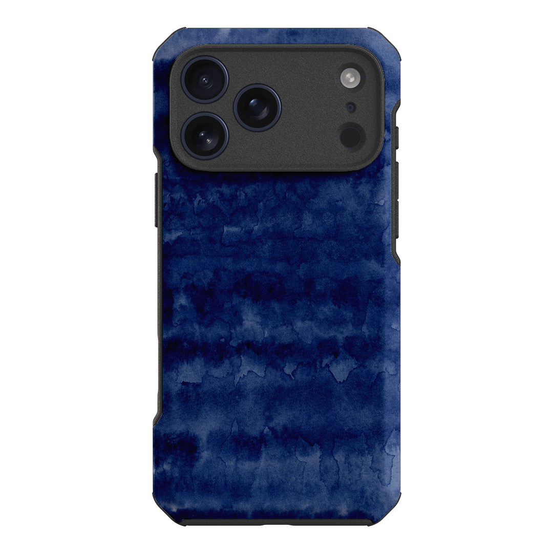 Watercolour Stripes Navy Printed Phone Cases iPhone 18 Pro Max / Toughie by The Dairy - The Dairy