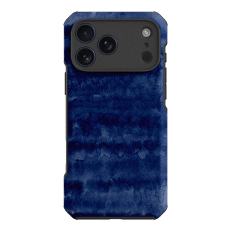 Watercolour Stripes Navy Printed Phone Cases iPhone 18 Pro Max / Toughie by The Dairy - The Dairy