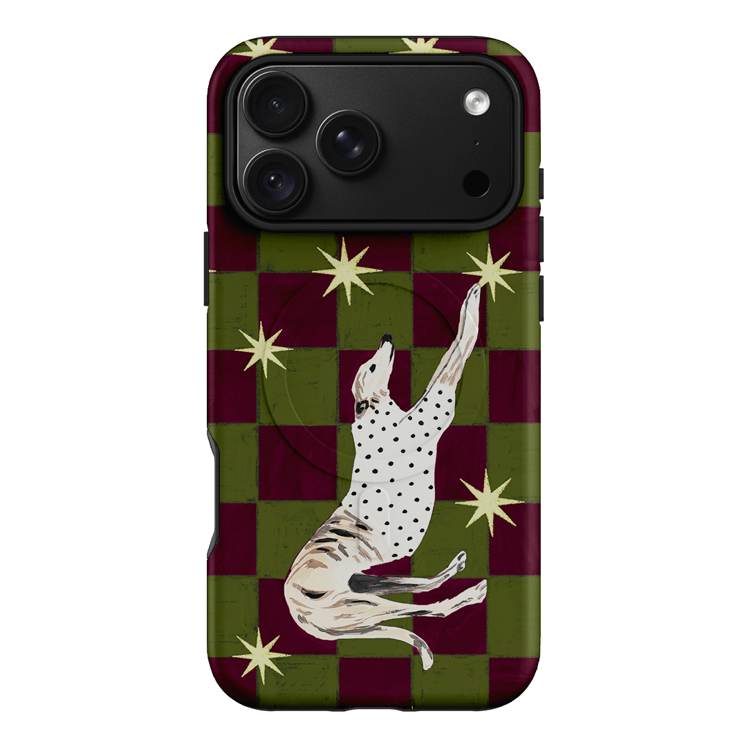 Check Greyhound Green Printed Phone Cases iPhone 18 Pro Max / Armoured MagSafe by Lisa Hu - The Dairy