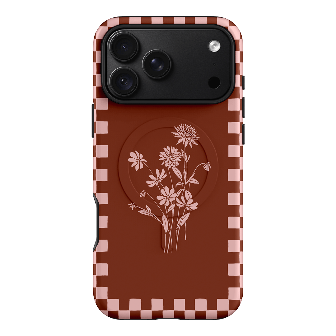 Dahlia Check Printed Phone Cases iPhone 18 Pro Max / Armoured MagSafe by Typoflora - The Dairy