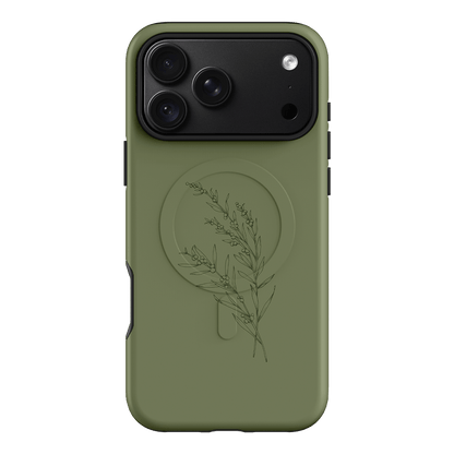 Khaki Wattle Printed Phone Cases iPhone 18 Pro Max / Armoured MagSafe by Typoflora - The Dairy