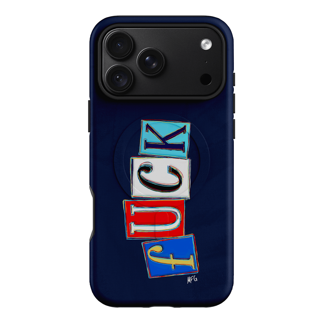 Lil Fcks Blue Printed Phone Cases iPhone 18 Pro Max / Armoured MagSafe by Margarbs Art - The Dairy
