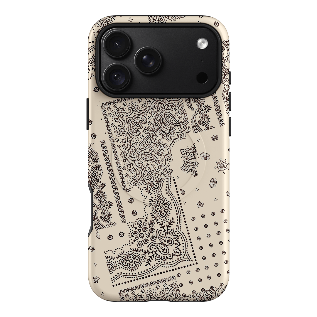 Paisley Ecru Printed Phone Cases iPhone 18 Pro Max / Armoured MagSafe by The Dairy - The Dairy