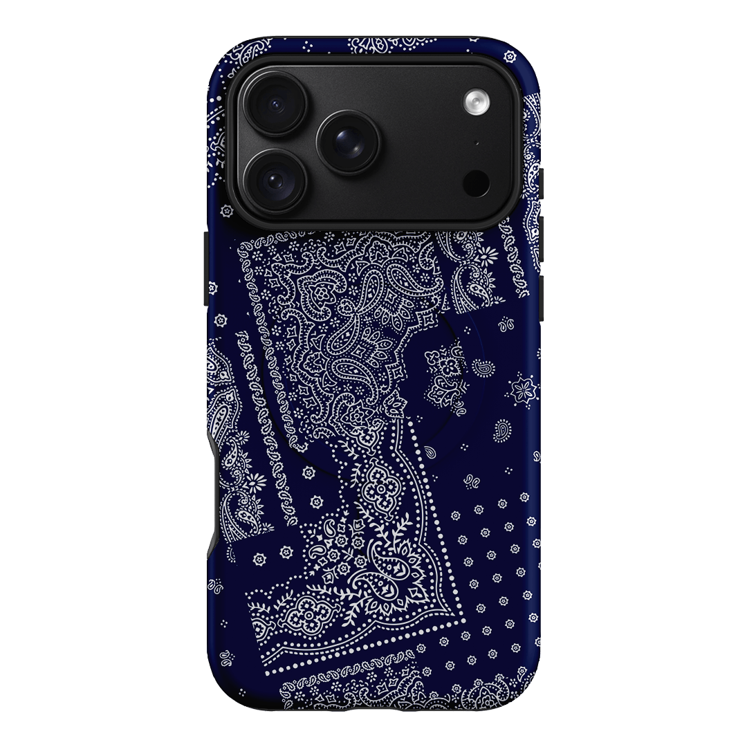 Paisley Indigo Printed Phone Cases iPhone 18 Pro Max / Armoured MagSafe by The Dairy - The Dairy