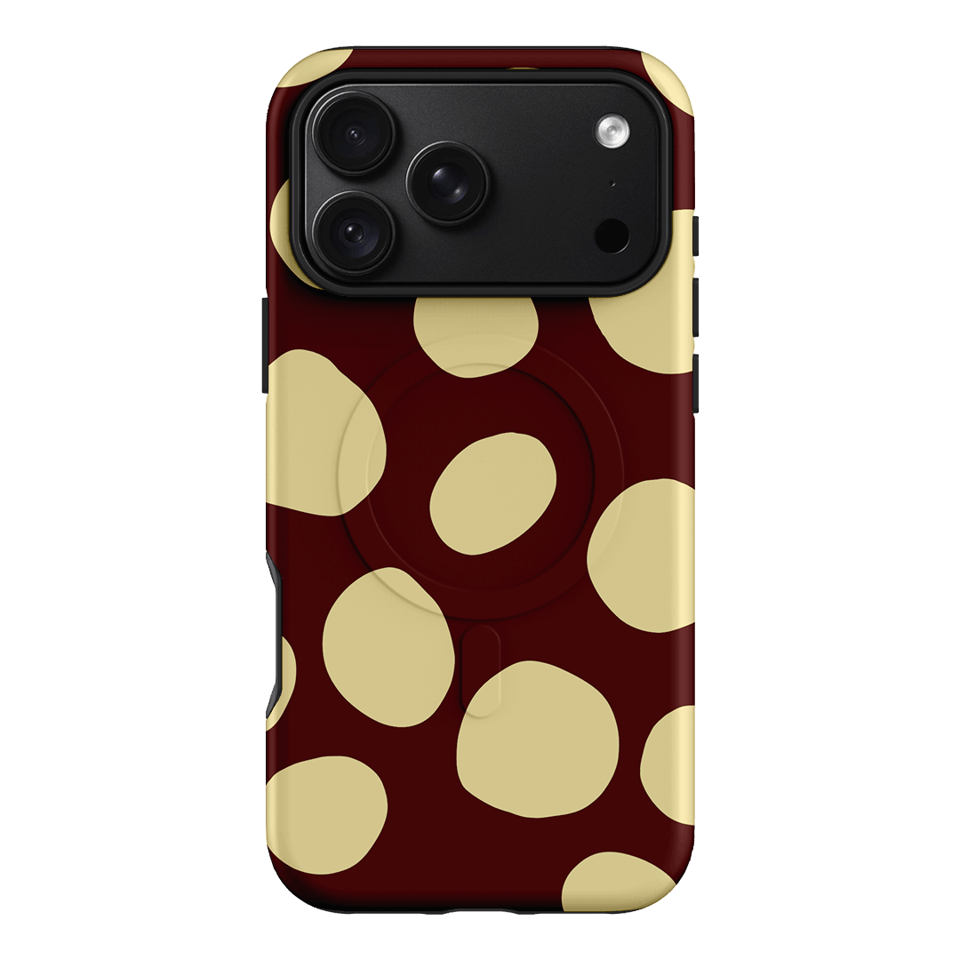 Pebbles Burgundy Butter Printed Phone Cases iPhone 18 Pro Max / Armoured MagSafe by Veronica Tucker - The Dairy