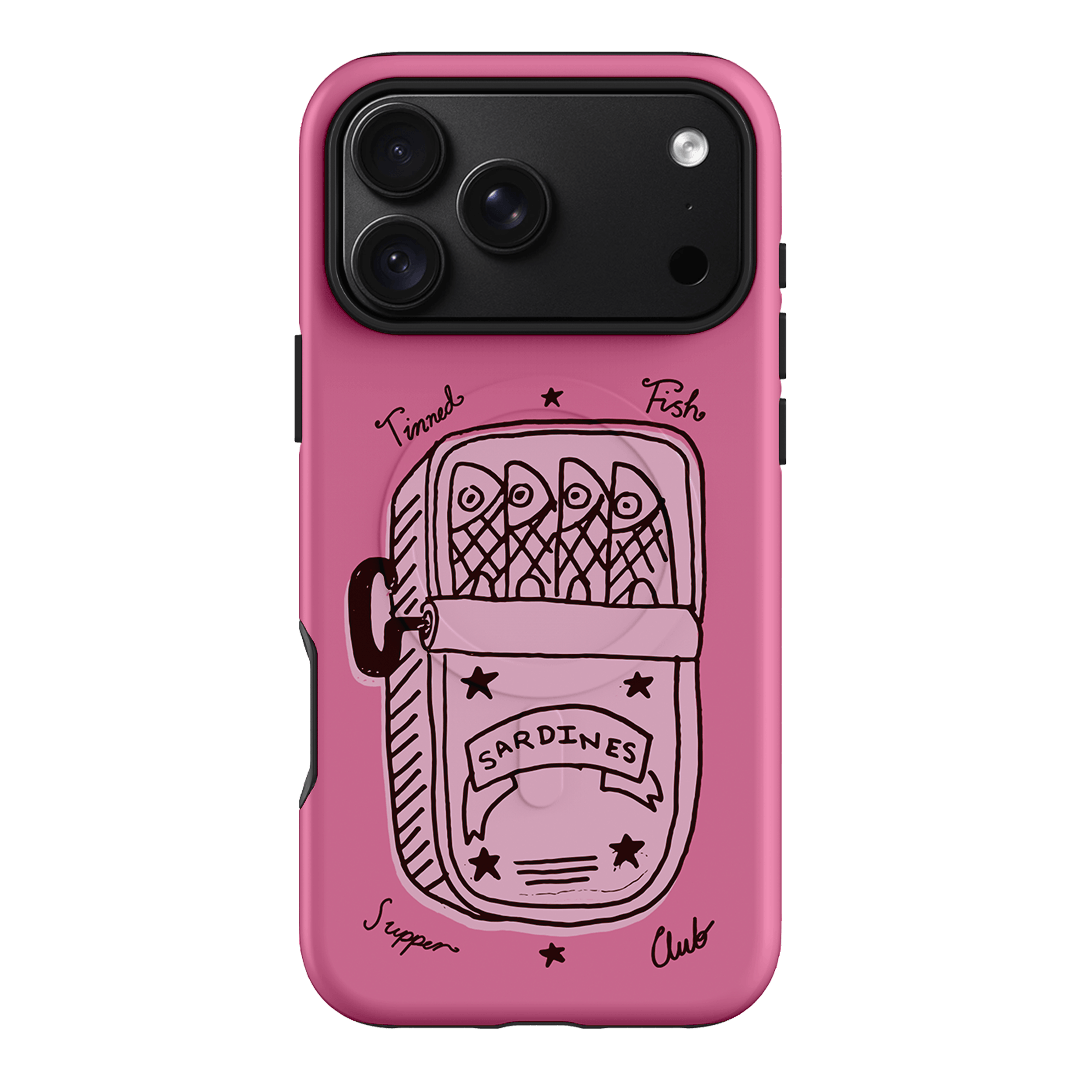 Sardine Social Pink Printed Phone Cases iPhone 18 Pro Max / Armoured MagSafe by The Dairy - The Dairy