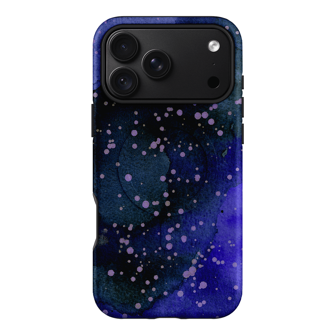 Spotty Navy Printed Phone Cases iPhone 18 Pro Max / Armoured MagSafe by The Dairy - The Dairy