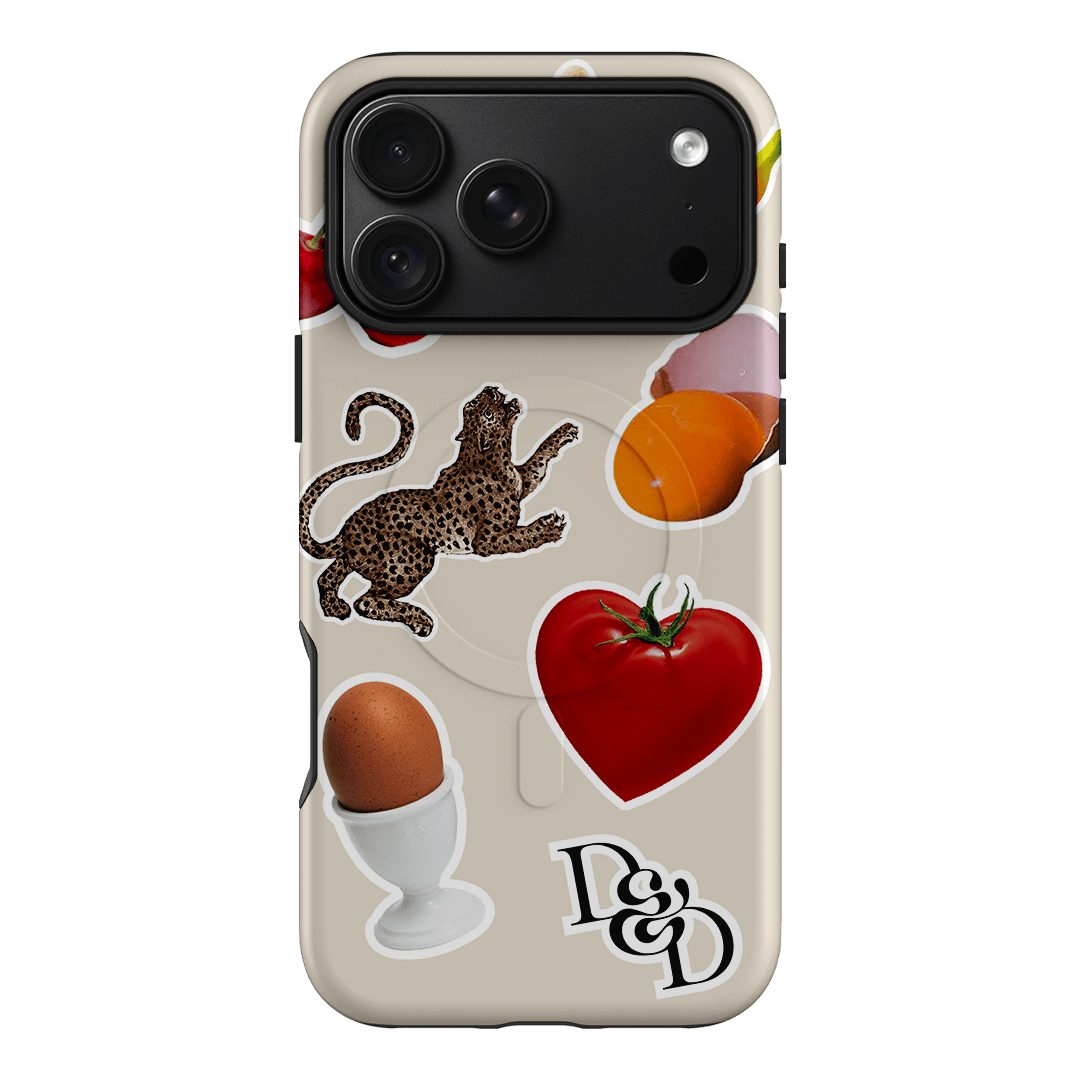 Sunday Stickers Cream Printed Phone Cases by Desmond & Dempsey - The Dairy
