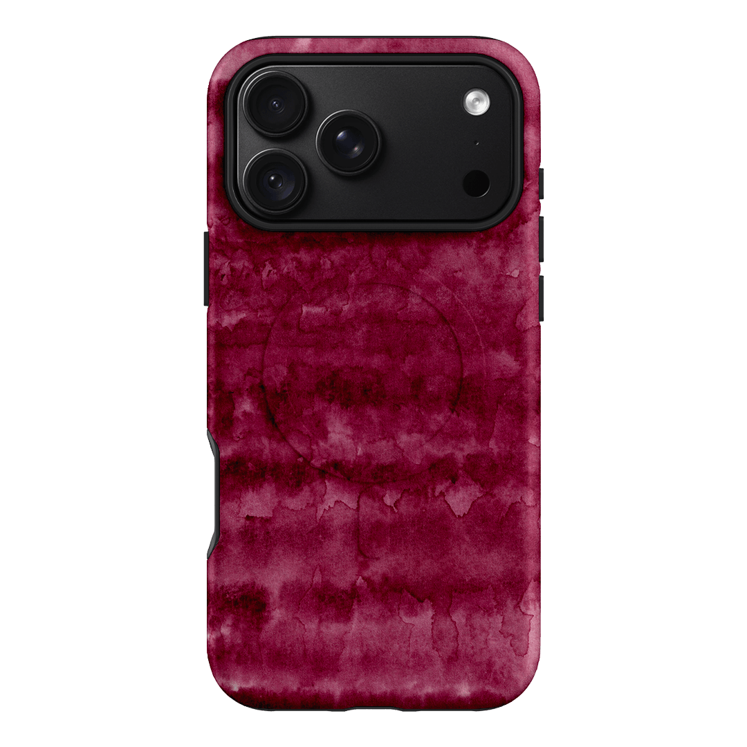 Watercolour Stripes Burgundy Printed Phone Cases iPhone 18 Pro Max / Armoured MagSafe by The Dairy - The Dairy