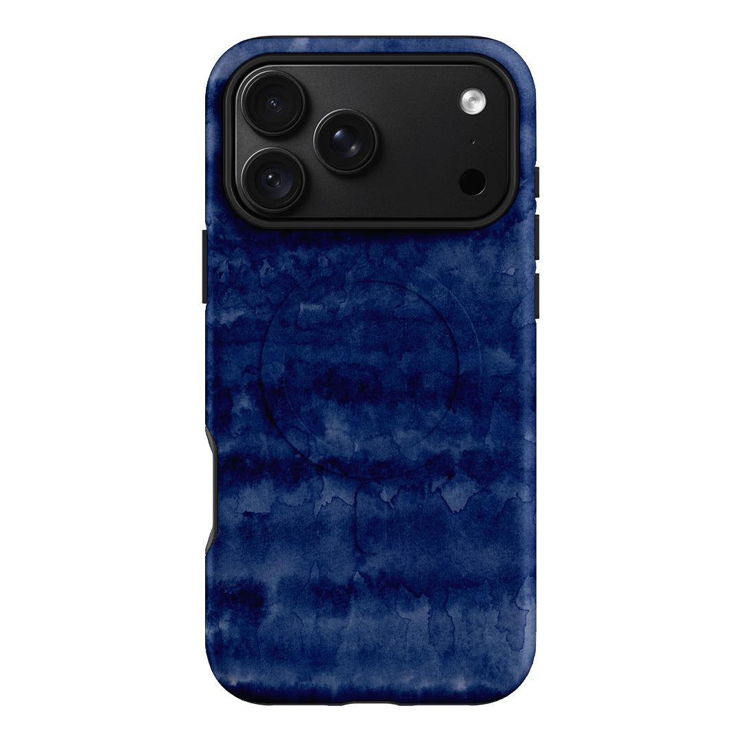 Watercolour Stripes Navy Printed Phone Cases iPhone 18 Pro Max / Armoured MagSafe by The Dairy - The Dairy