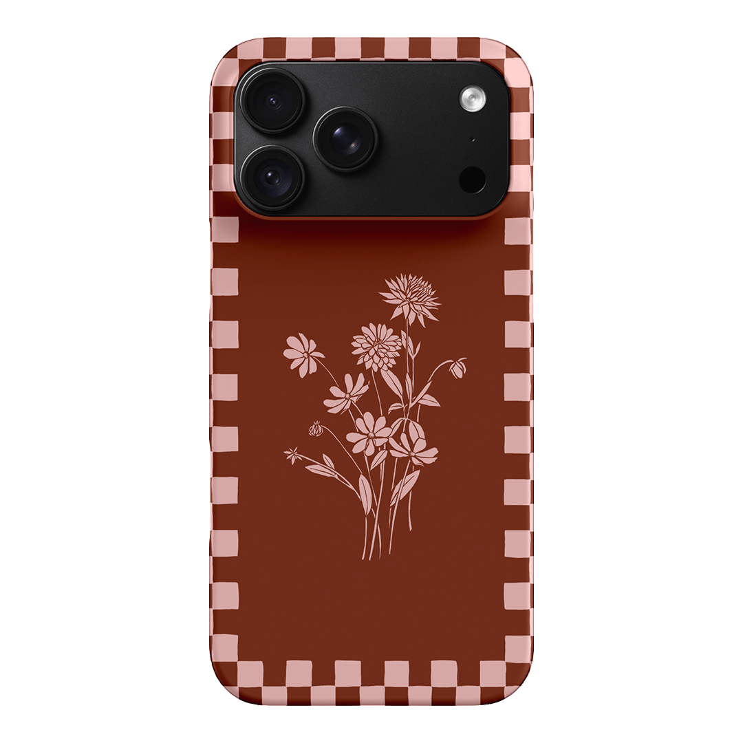 Dahlia Check Printed Phone Cases iPhone 18 Pro Max / Snap by Typoflora - The Dairy