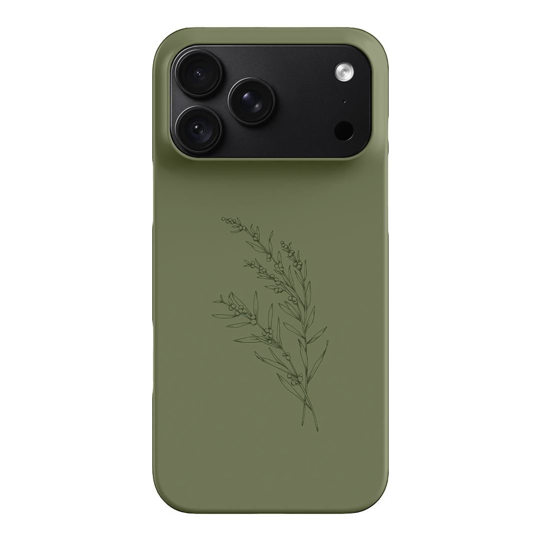 Khaki Wattle Printed Phone Cases iPhone 18 Pro Max / Snap by Typoflora - The Dairy