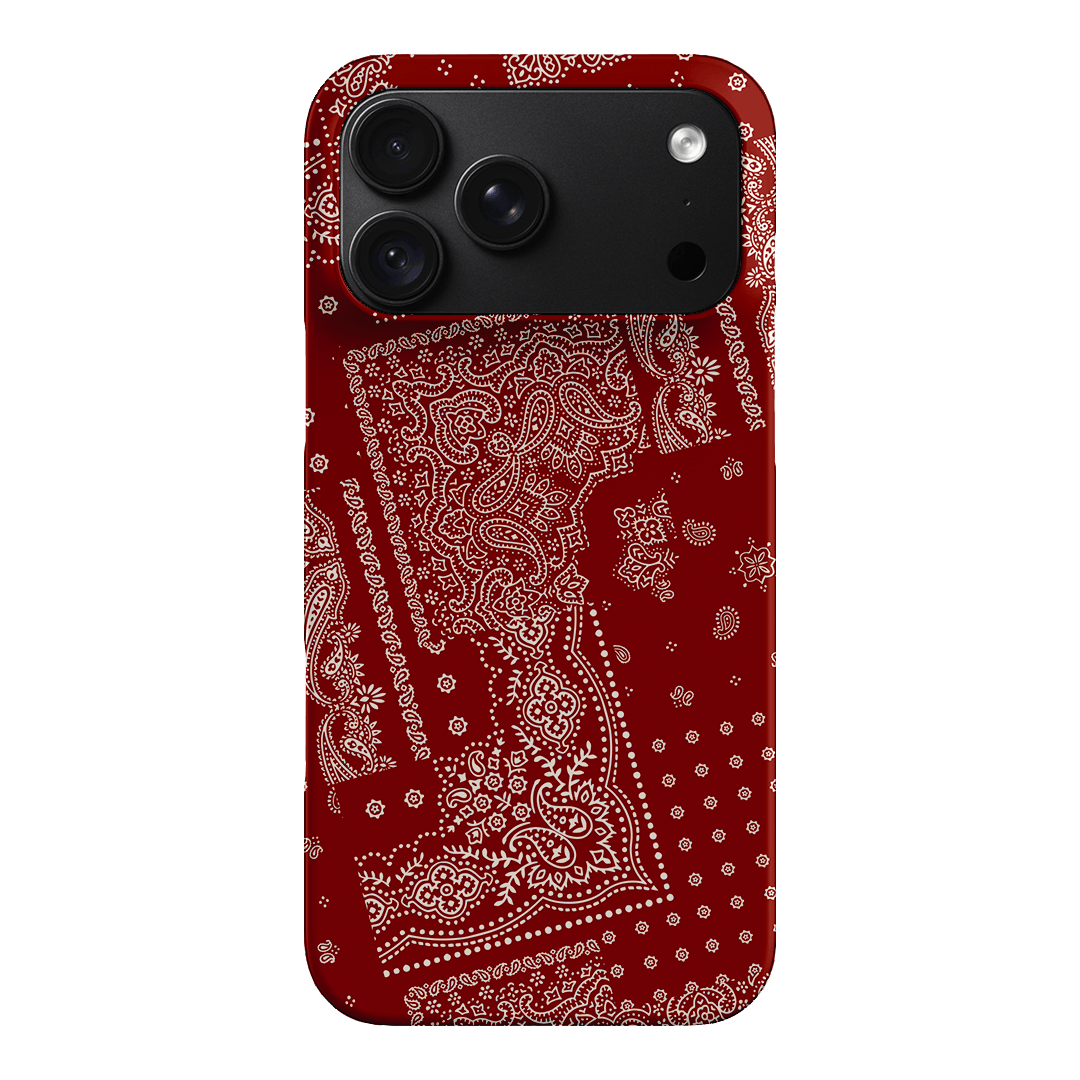Paisley Crimson Printed Phone Cases iPhone 18 Pro Max / Snap by The Dairy - The Dairy