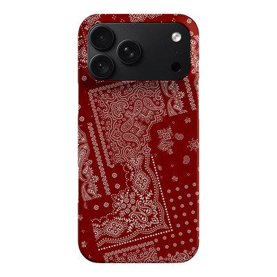 Paisley Crimson Printed Phone Cases iPhone 18 Pro / Armoured by The Dairy - The Dairy