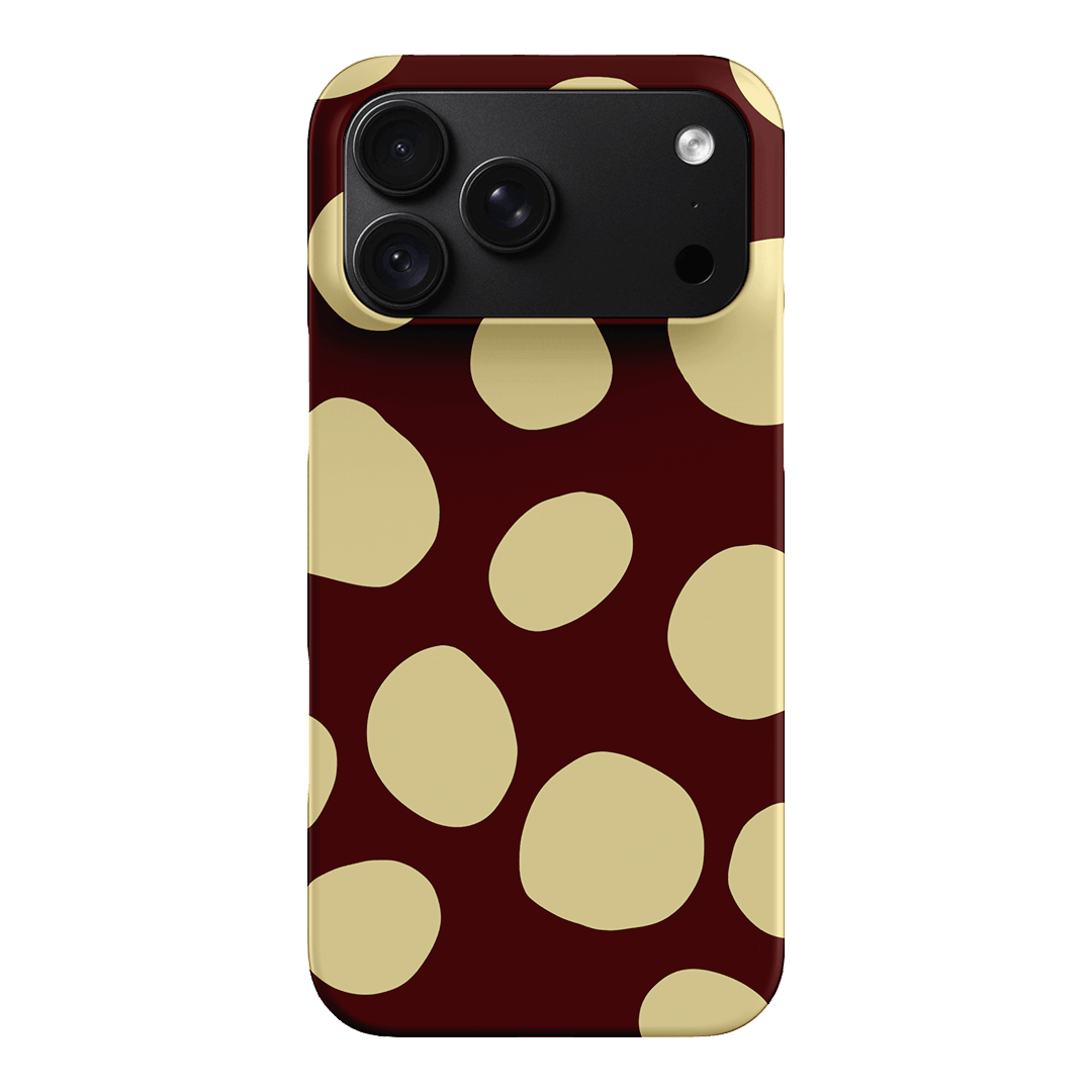 Pebbles Burgundy Butter Printed Phone Cases iPhone 18 Pro Max / Snap by Veronica Tucker - The Dairy