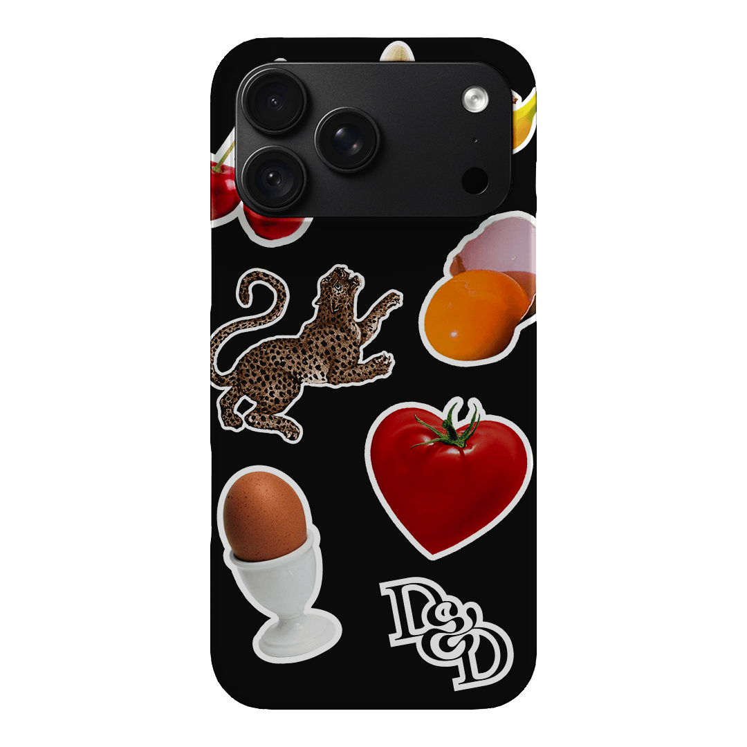 Sunday Stickers Black Printed Phone Cases iPhone 18 Pro Max / Snap by Desmond & Dempsey - The Dairy
