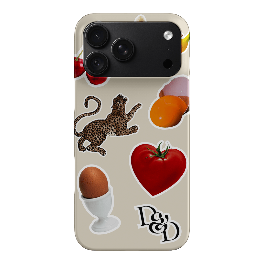 Sunday Stickers Cream Printed Phone Cases by Desmond & Dempsey - The Dairy