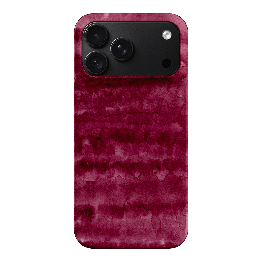Watercolour Stripes Burgundy Printed Phone Cases iPhone 18 Pro Max / Snap by The Dairy - The Dairy