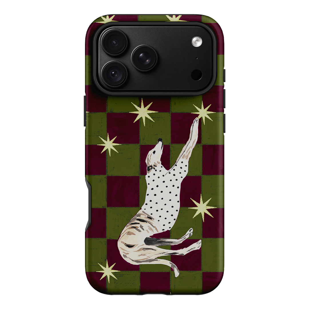 Check Greyhound Green Printed Phone Cases iPhone 18 Pro Max / Armoured by Lisa Hu - The Dairy