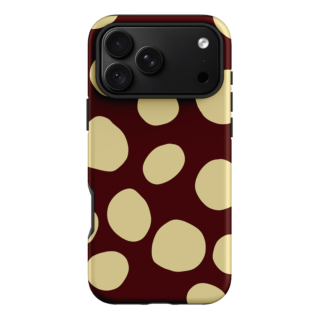 Pebbles Burgundy Butter Printed Phone Cases iPhone 18 Pro Max / Armoured by Veronica Tucker - The Dairy