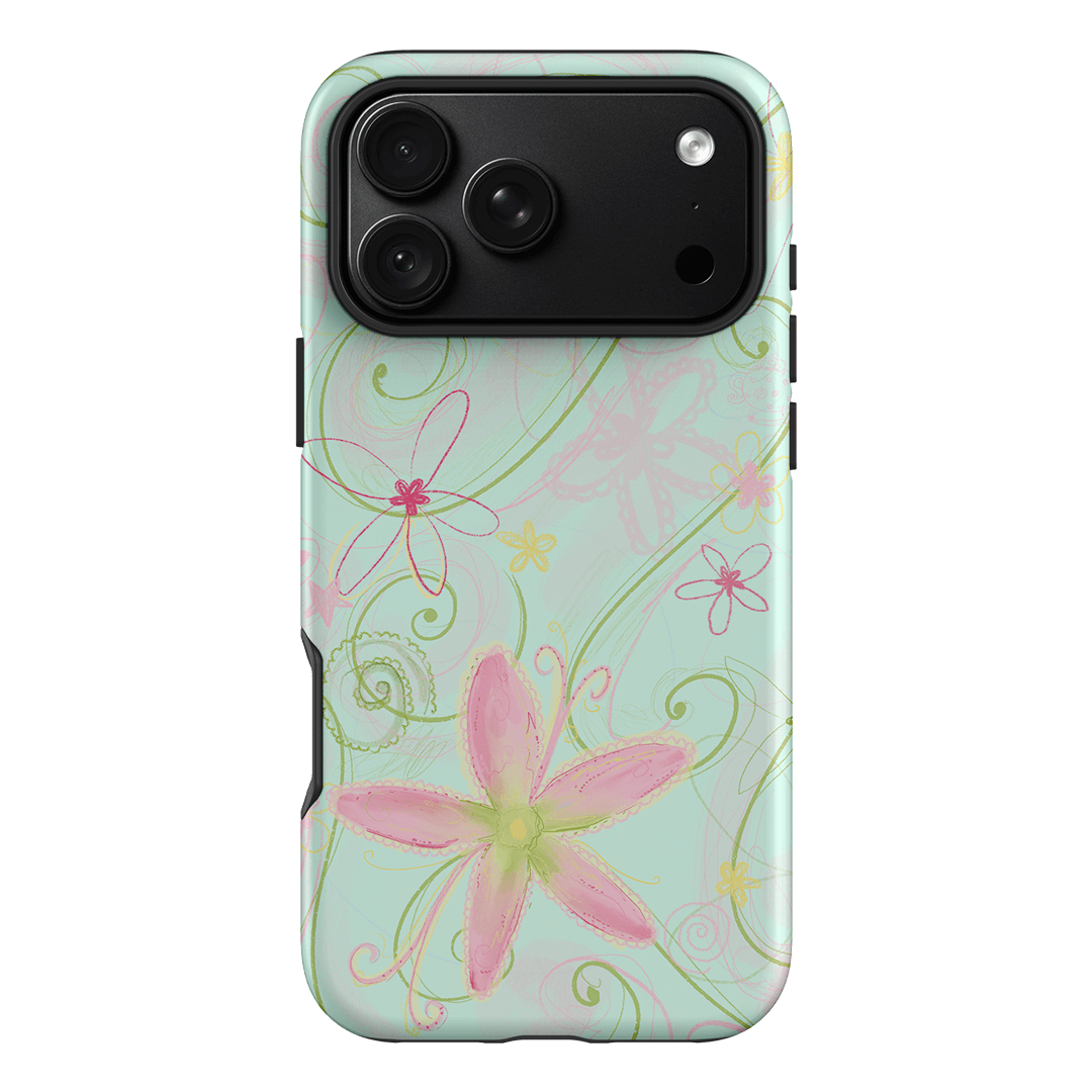 Swirl Blue Printed Phone Cases iPhone 18 Pro Max / Armoured by Kayla Carr - The Dairy