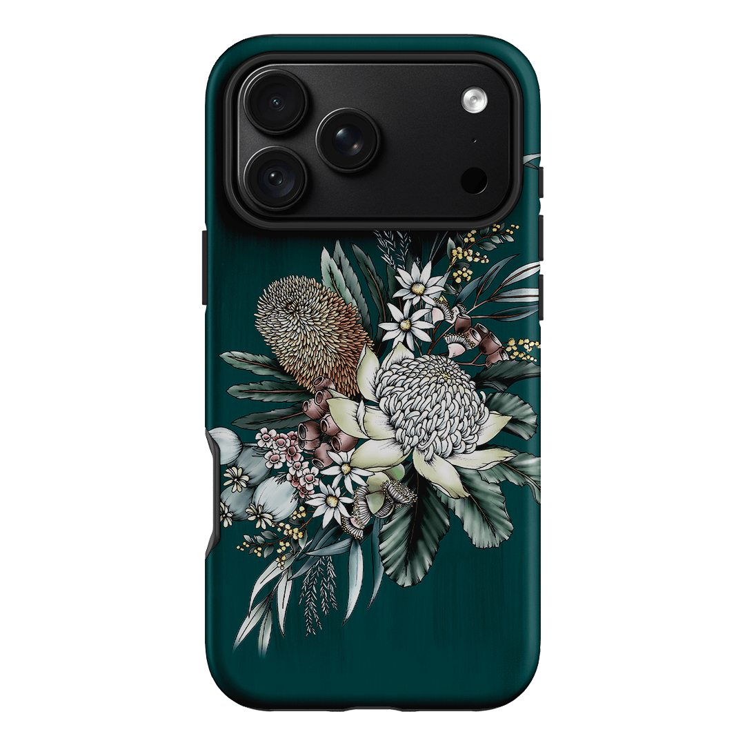 Teal Native Printed Phone Cases iPhone 18 Pro Max / Armoured by Typoflora - The Dairy