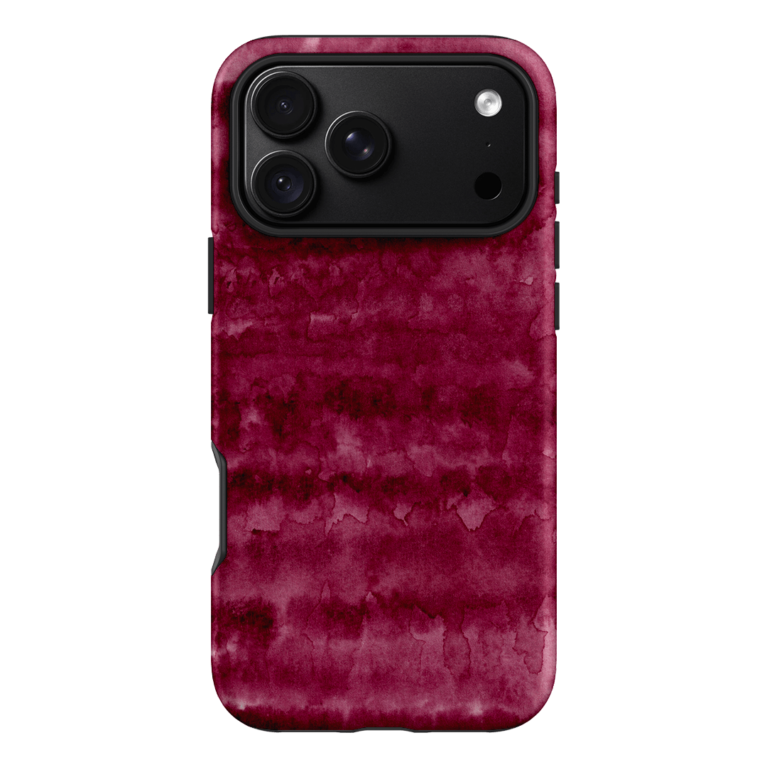 Watercolour Stripes Burgundy Printed Phone Cases iPhone 18 Pro Max / Armoured by The Dairy - The Dairy