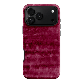 Watercolour Stripes Burgundy Printed Phone Cases iPhone 18 Pro Max / Armoured by The Dairy - The Dairy