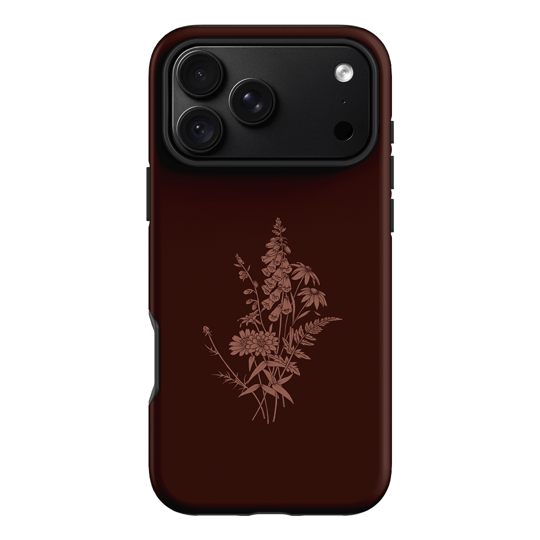Wildflowers Mocha Printed Phone Cases iPhone 18 Pro Max / Armoured by Typoflora - The Dairy