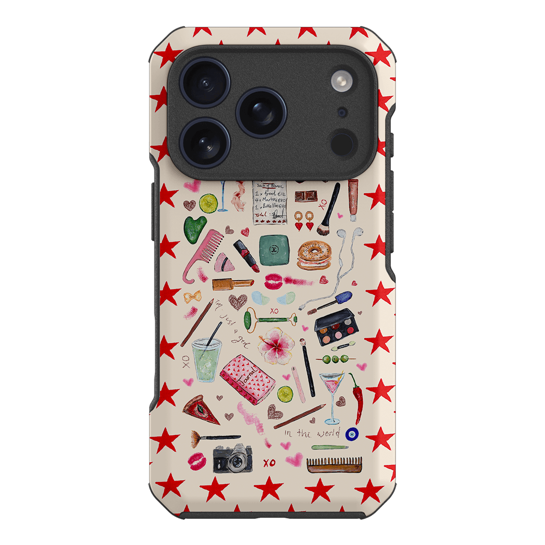 Just A Girl Printed Phone Cases iPhone 18 Pro / Toughie by BG. Studio - The Dairy