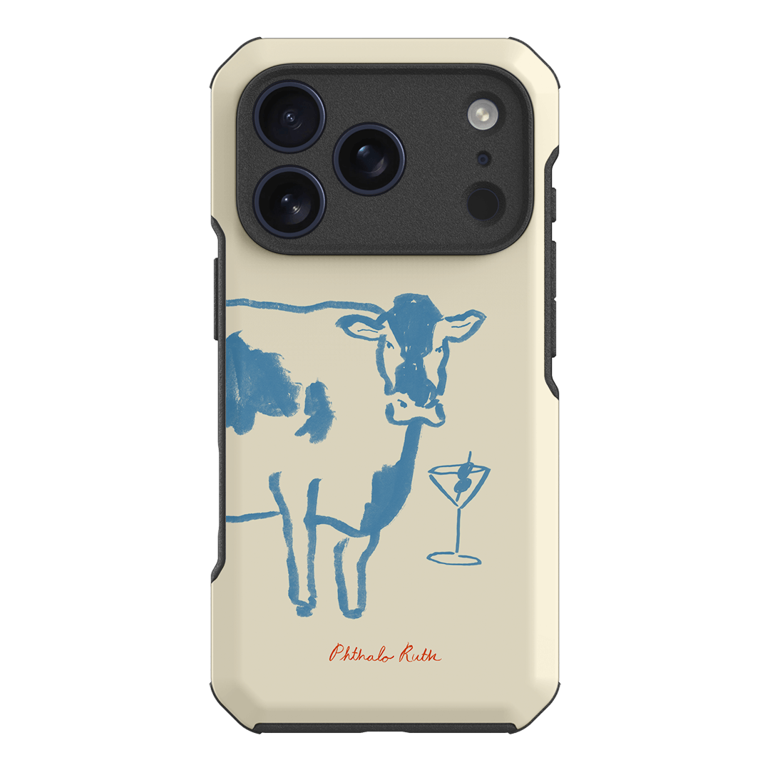 Mootini Blue Printed Phone Cases iPhone 18 Pro / Toughie by Phthalo Ruth - The Dairy
