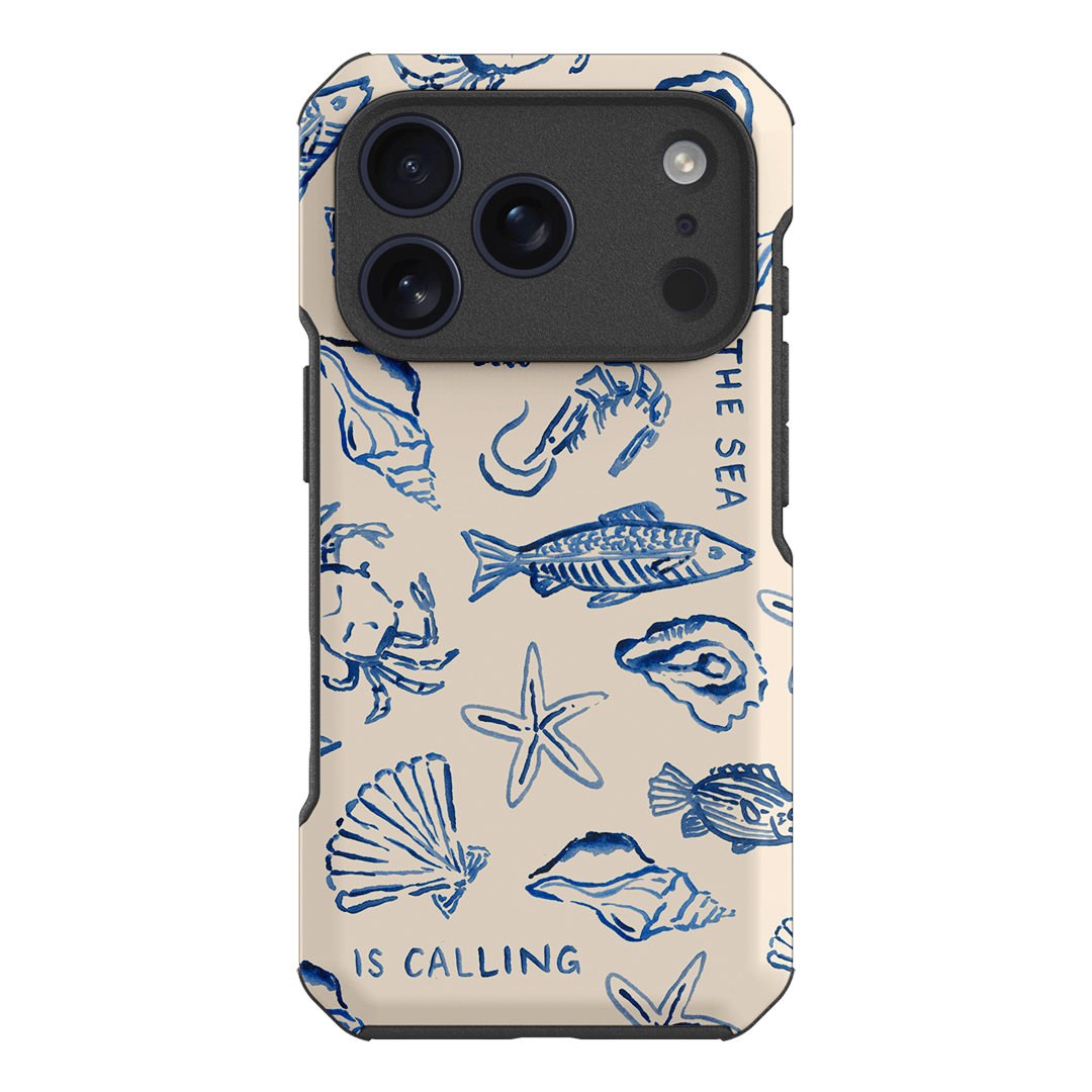 Sea Call Printed Phone Cases iPhone 18 Pro / Toughie by Cass Deller - The Dairy