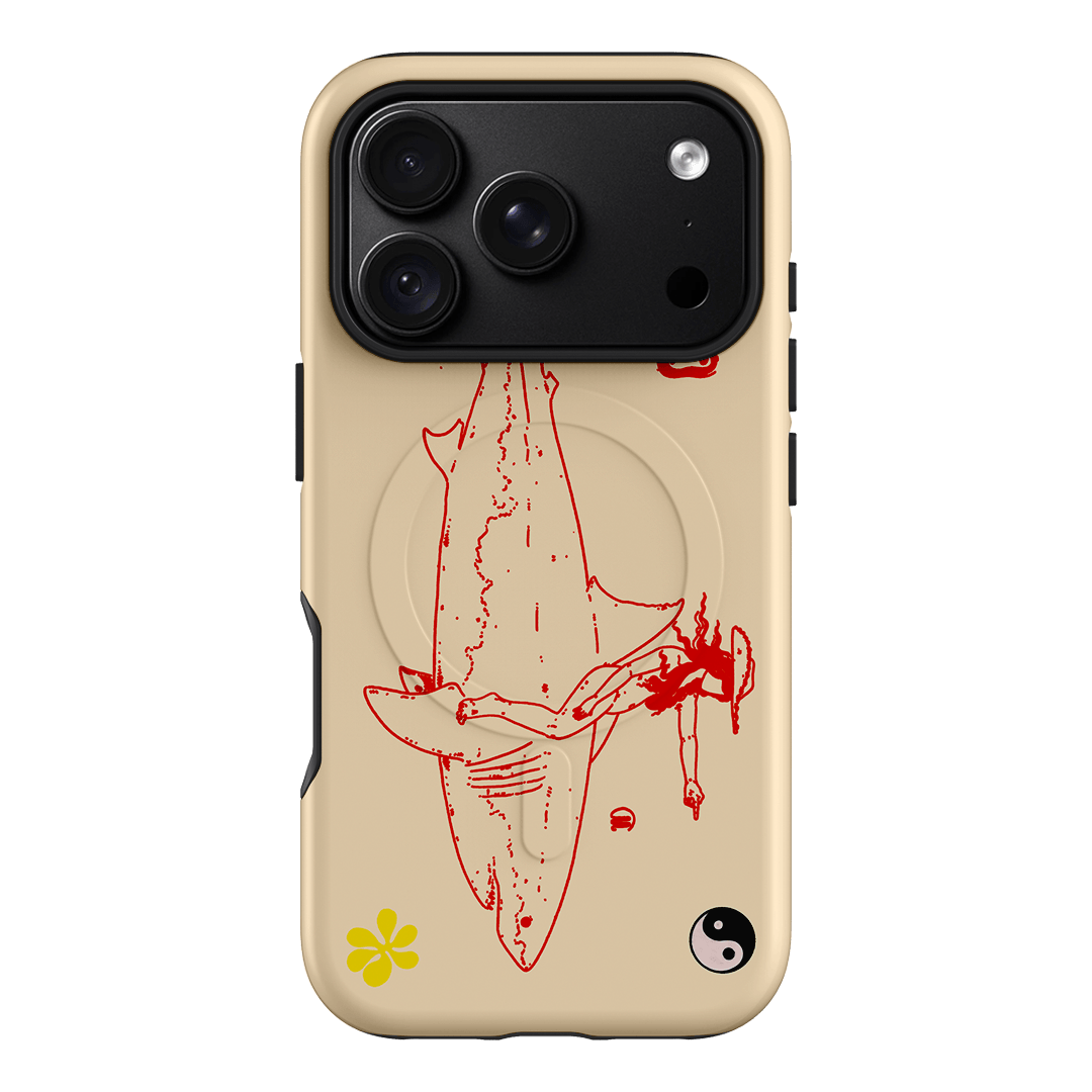 1800-Busy-Rn in Cream Printed Phone Cases iPhone 18 Pro / Armoured MagSafe by Easty Beasty - The Dairy