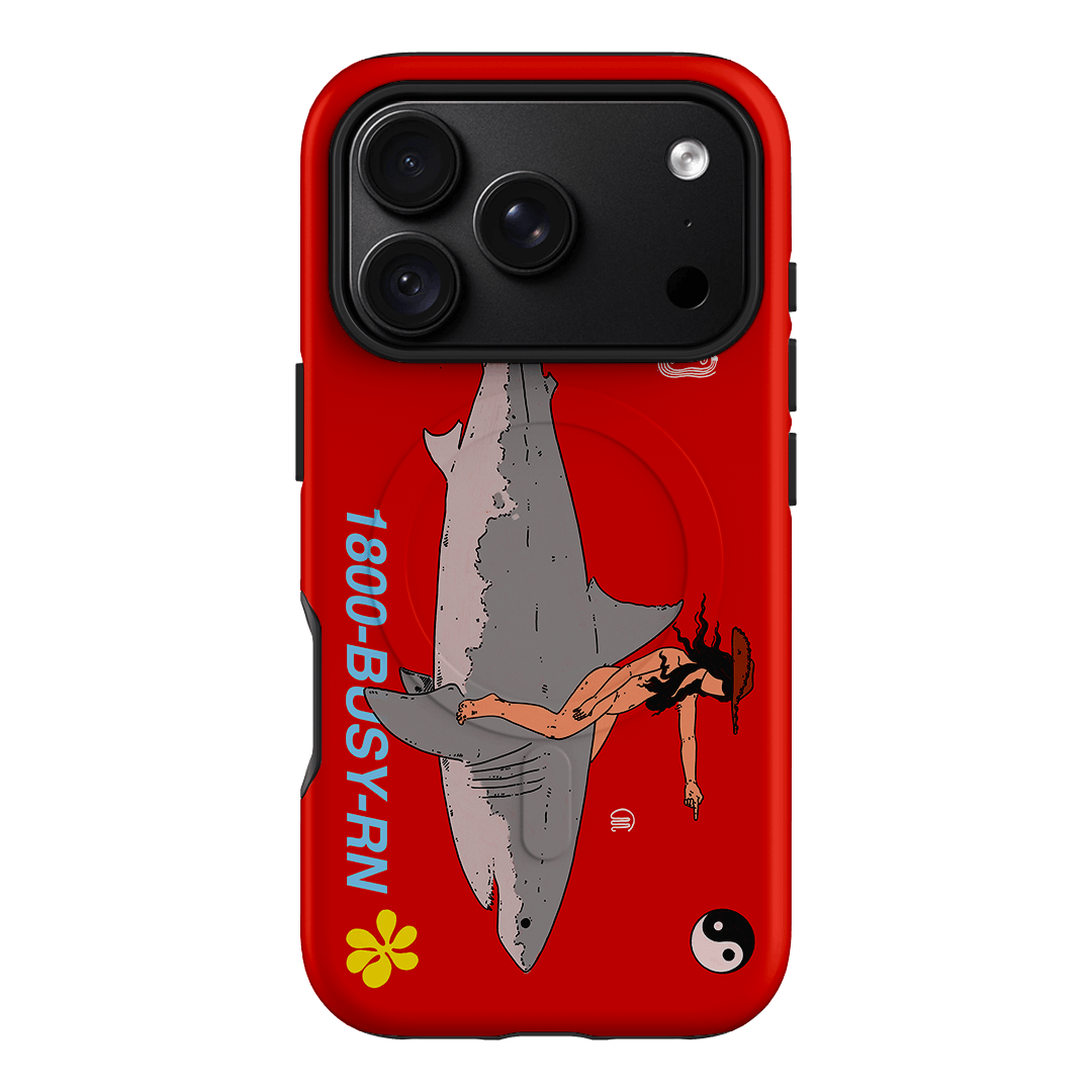1800-Busy Rn in Red Printed Phone Cases iPhone 18 Pro / Armoured MagSafe by Easty Beasty - The Dairy