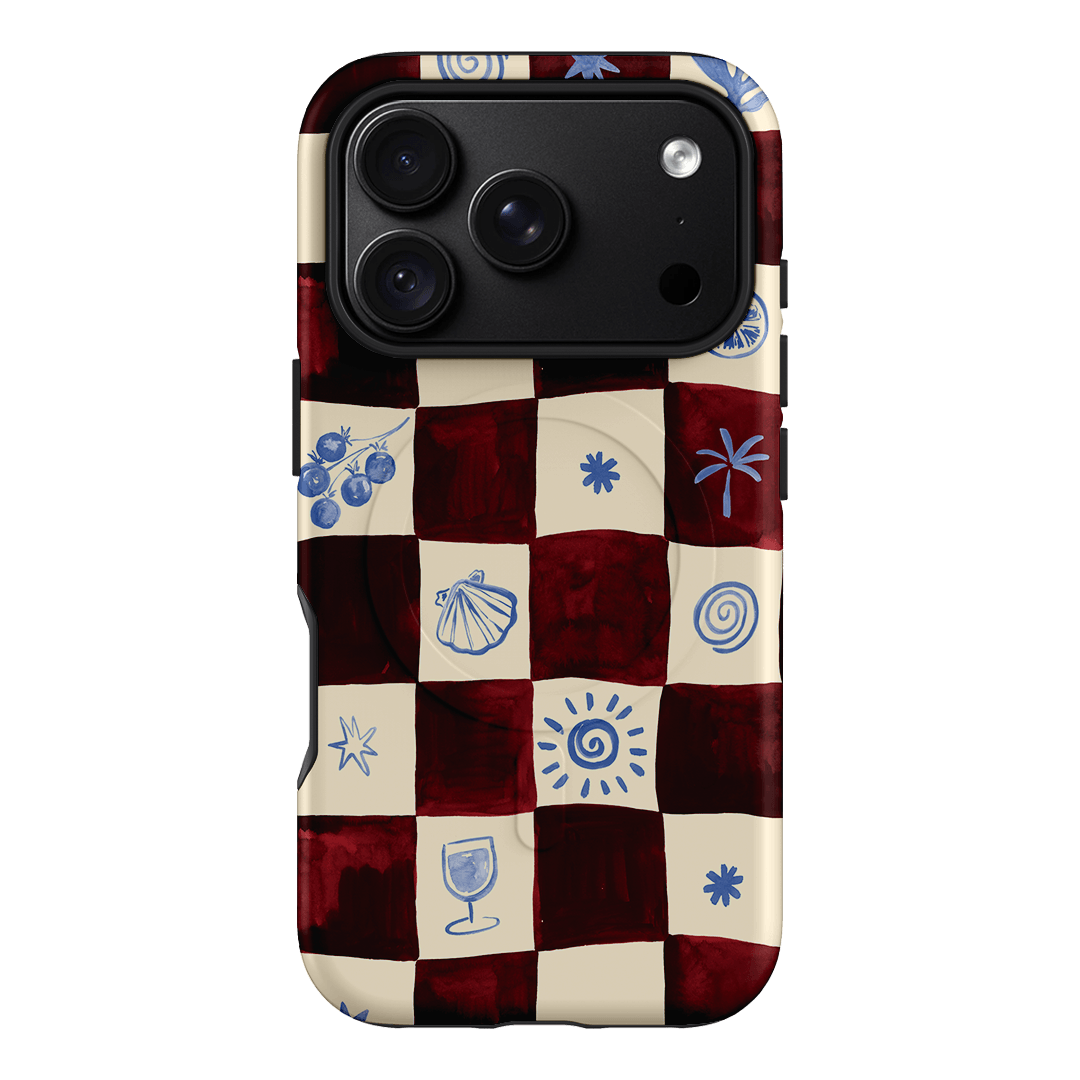 Afternoon Mezze Maroon Printed Phone Cases iPhone 18 Pro / Armoured MagSafe by Charlie Taylor - The Dairy
