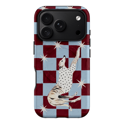 Check Greyhound Blue Printed Phone Cases iPhone 18 Pro / Armoured MagSafe by Lisa Hu - The Dairy
