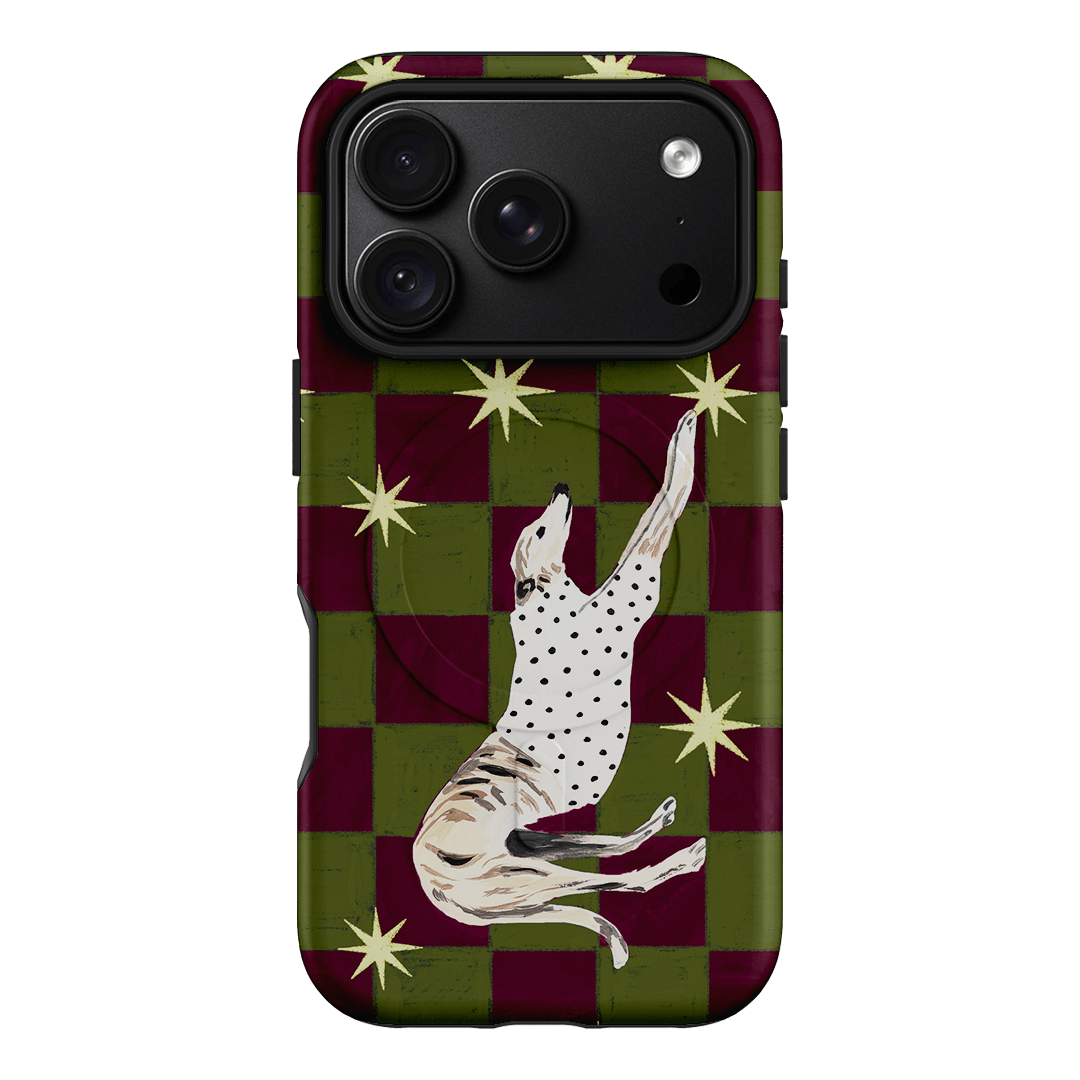 Check Greyhound Green Printed Phone Cases iPhone 18 Pro / Armoured MagSafe by Lisa Hu - The Dairy