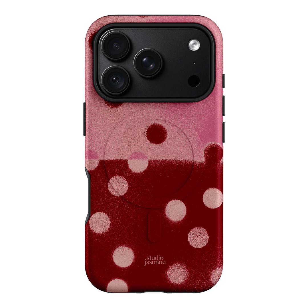 Cherry Polka Dot Printed Phone Cases iPhone 18 Pro / Armoured MagSafe by Jasmine Dowling - The Dairy