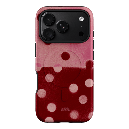 Cherry Polka Dot Printed Phone Cases iPhone 18 Pro / Armoured MagSafe by Jasmine Dowling - The Dairy