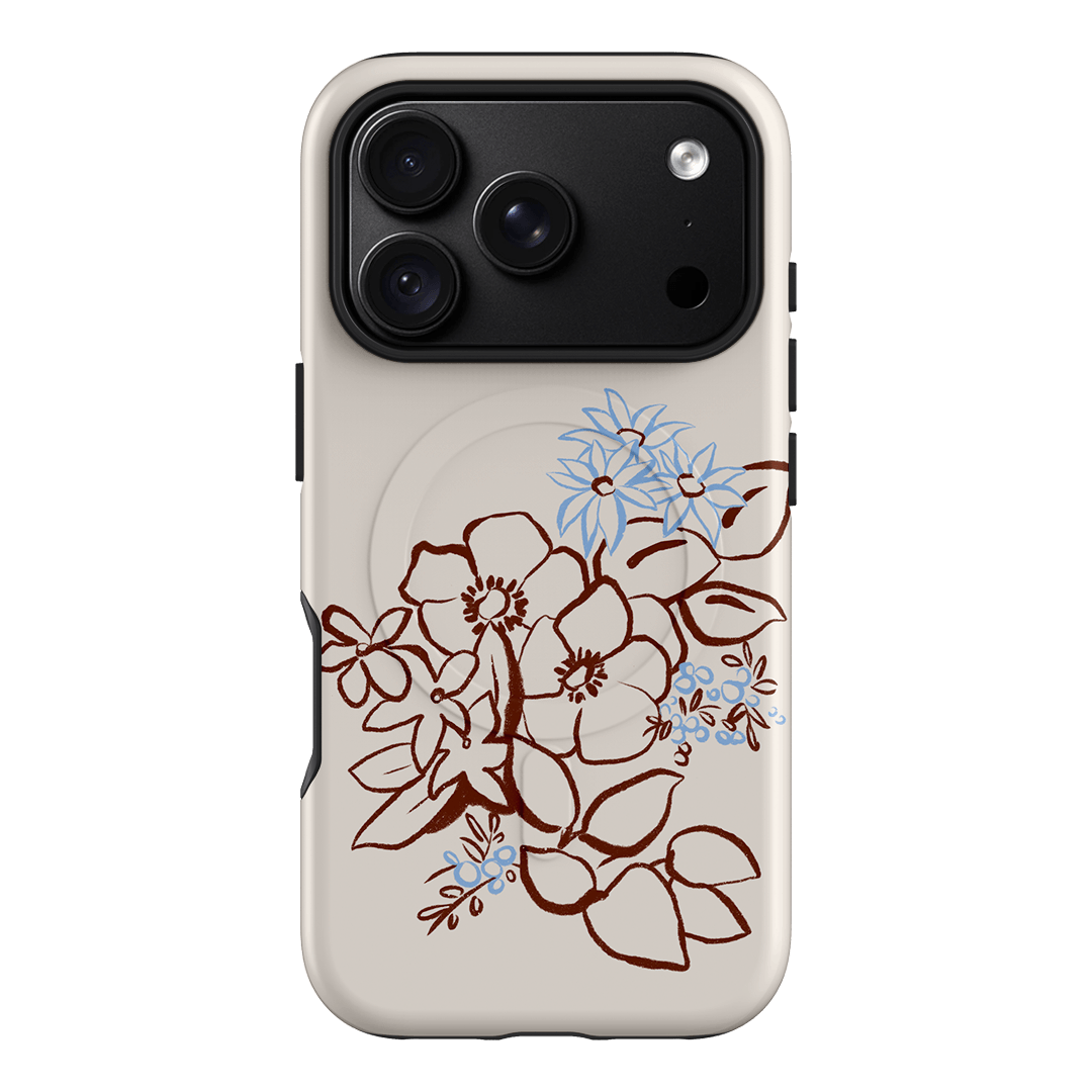Cream Posy Printed Phone Cases iPhone 18 Pro / Armoured MagSafe by Typoflora - The Dairy