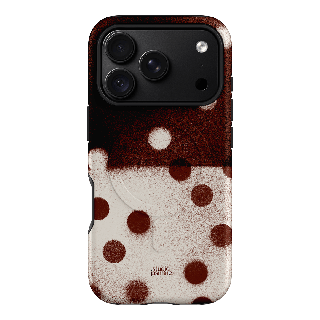 Espresso Polka Dot Printed Phone Cases iPhone 18 Pro / Armoured MagSafe by Jasmine Dowling - The Dairy