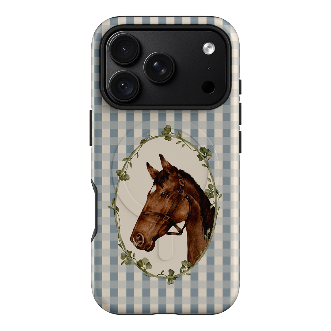 Gingham Horse Printed Phone Cases iPhone 18 Pro / Armoured MagSafe by Kasiags Art - The Dairy