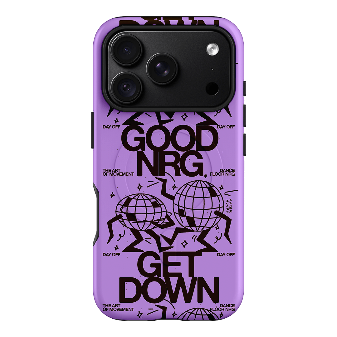 Good Energy in Purple Printed Phone Cases iPhone 18 Pro / Armoured MagSafe by After Hours - The Dairy