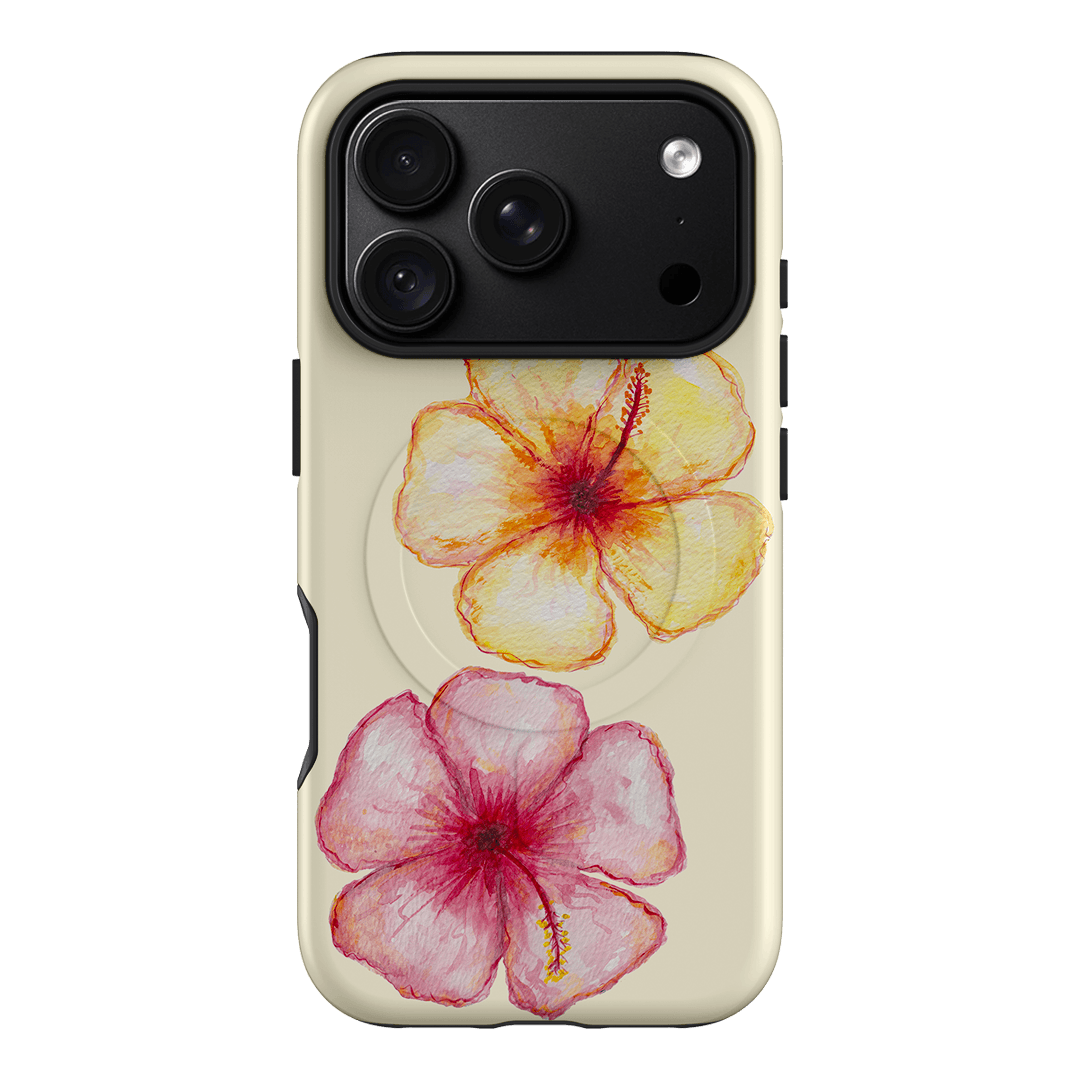 Hibiscus Flower Yellow Printed Phone Cases iPhone 18 Pro / Armoured MagSafe by BG. Studio - The Dairy