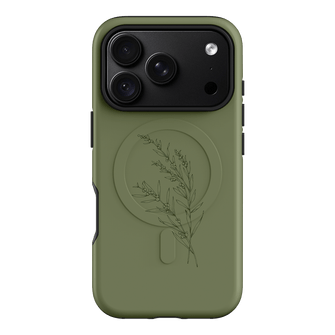 Khaki Wattle Printed Phone Cases iPhone 18 Pro / Armoured MagSafe by Typoflora - The Dairy