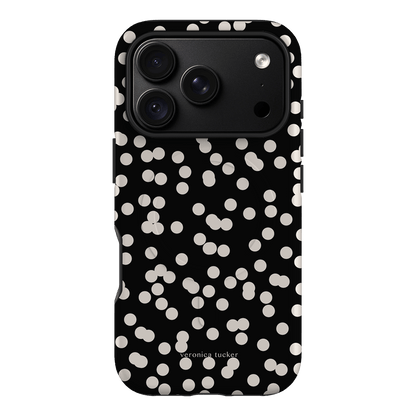 Mini Confetti Noir Printed Phone Cases iPhone 18 Pro / Armoured MagSafe by Veronica Tucker - The Dairy