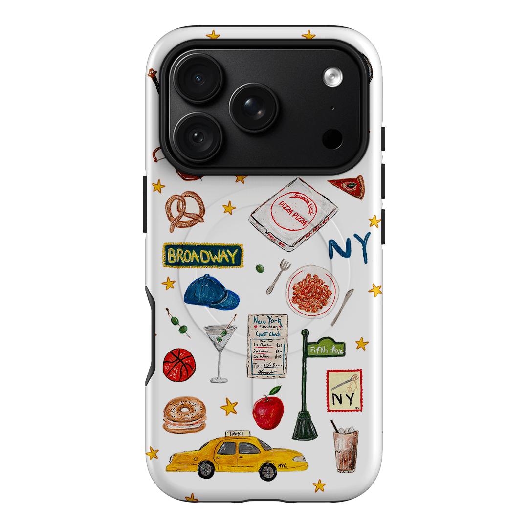NYC White Printed Phone Cases iPhone 18 Pro / Armoured MagSafe by BG. Studio - The Dairy