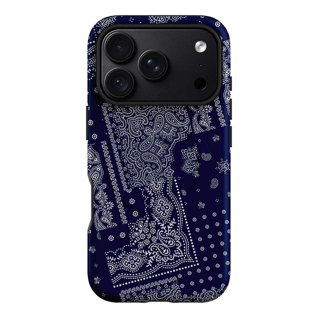 Paisley Indigo Printed Phone Cases iPhone 18 Pro / Armoured MagSafe by The Dairy - The Dairy