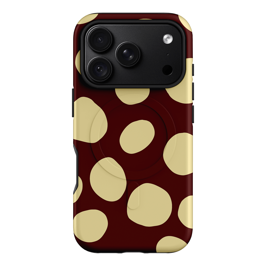 Pebbles Burgundy Butter Printed Phone Cases iPhone 18 Pro / Armoured MagSafe by Veronica Tucker - The Dairy