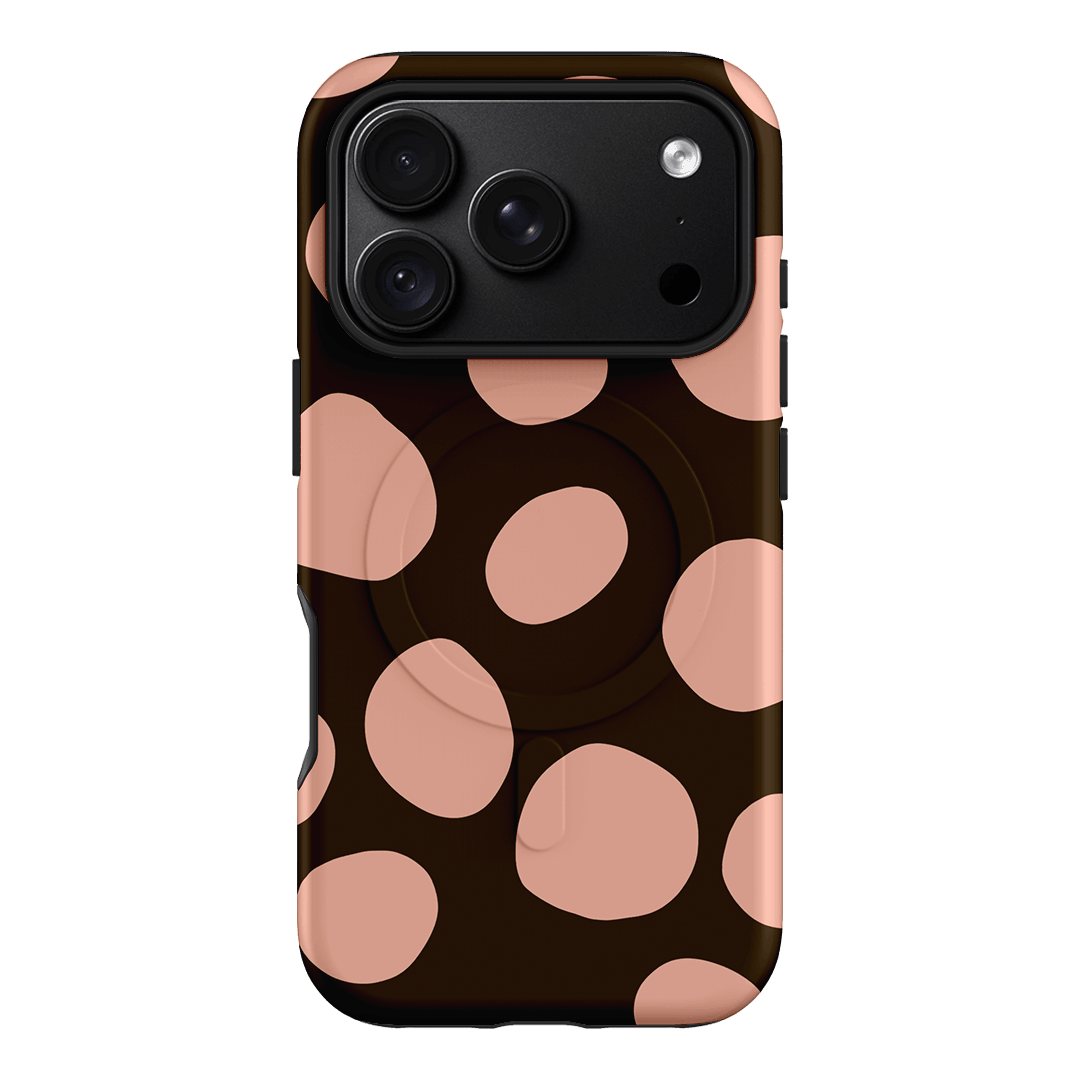 Pebbles Chocolate Pink Printed Phone Cases iPhone 18 Pro / Armoured MagSafe by Veronica Tucker - The Dairy